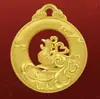 Oro de arena de Vietnam electrochapado en oro real para mujer, elegante, moda, colgante antiguo de Fénix Xiangyun, hebilla de seguridad, venta al por mayor en vivo para comercio electrónico