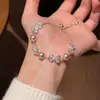 Pulsera Nueva de Perla Redonda con Circonita 2026, Estilo Exquisito y Dulce, Lujo Ligero, Moda de Alta Gama, Accesorio de Mano Versátil