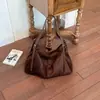 2026 Nova Moda Feminina de Camurça Retrô Grande Capacidade Simples Casual para o Dia a Dia Bolsa Tote de Ombro Único Transversal