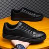 Novos Sapatos Brancos de Verão 2026 para Homens, Tênis da Moda Estilo Coreano, Sapatos Casuais Versáteis e Modernos em Couro Macio, Tamanho Grande