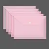 Bolsa de archivo transparente A4, color grueso, con broches, para guardar y organizar documentos de prueba, gran capacidad para estudiantes de posgrado.