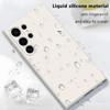 Funda Minimalista Dibujada a Mano de Niño para Teléfono Samsung S24Ultra Líneas Blancas y Negras Niño Simple Mate Anti-Caídas Funda Suave