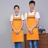 Delantal Grueso con Tirantes para Hombro con Texto y Gráficos Impresos, Regalo Promocional para Supermercado, Frutería, Restaurante de Hot Pot, Tienda de Té de Leche, Uniforme de Trabajo