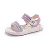 Sandalias Nuevas para Niñas 2026 Estilo Princesa de Verano Suela Suave Antideslizantes Velcro Zapatos de Playa Sandalias Romanas para Niños