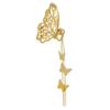 Presilha Borboleta com Franja Tridimensional Grande Metal Pérola Presilha de Cabelo Presilha de Cabelo Feminina Placa Traseira da Cabeça Presilha Tubarão de Cabelo Adorno de Cabeça