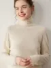 Suéter de Cachemir con Cuello de Pico Estilo Elegante para Mujer, Jersey de Manga Larga Adelgazante, Suéter de Cachemir Tejido Base para Venta al por Mayor