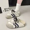 Pantuflas Cerradas de Suela Gruesa para Mujer, Para Usar al Aire Libre, Nuevo Estilo Primavera 2026, Con Cordones, Que Aumentan la Altura, Zapatillas Versátiles tipo Birkenstock, Slip-On, Alemanas para Entrenamiento