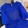 Camiseta Fashion de Manga Curta para Mulheres Verão 2025 Moda Casual Solta Estampada com Letras Nova Blusa de Comprimento Médio para Mulheres