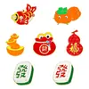 Año Nuevo Broche Insignia Aleación Guochao Palabra Fu Mahjong Festival de Primavera Lindo Regalo Estudiante Empaque de Libros Joyería