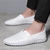 Sapatos casuais masculinos populares transfronteiriços de tamanhos grandes, slip-on, camada superior de couro bovino, sapatos preguiçosos, sapatos de couro, tamanho 48, tamanho 49, tamanho 50