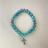 Pulsera Cruz Chaoxuan Croix Ojo de Gato Nueva Pareja Nicho Retro Alta Gama Cruz Pulsera Joyería