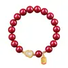 Pulsera de la Fortuna de Calabaza de Cinabrio Crudo, Pulsera de Calabaza de Jade Arena Dorada Púrpura Arena Roja Imperial, Venta al por Mayor y Dropshipping
