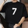 Camiseta de manga corta de algodón pesado de 260 g para hombre, marca de moda estadounidense de verano, camiseta holgada de algodón con cuello redondo y media manga.