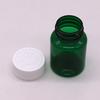 50ml PET com tampa de rosca/tampa única plástico verde produto sólido para cuidados com a saúde embalagem frasco de remédio pequeno simples