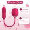 Lengua de Rosa Lamiendo Telescópica 10 Frecuencias Doble Cabezal para Mujeres Productos para Adultos Venta al por Mayor