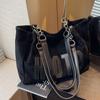 Bolsa Retro Translúcida para Mujer, Gran Capacidad, Nueva Versátil Bolso de Hombro Otoño e Invierno 2026, Bolso Tote Casual con Clase para el Viaje al Trabajo