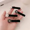 Nuevo Pasador de Camelia Vintage Pinza Lateral para Niña Pinza de Terciopelo para Flequillo Cabello Roto Accesorios para el Cabello de Princesa