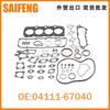 04111-67040 adequado para TOYOTA TOYOTA landkuroze 1KZ kit de reparo de junta do motor acessórios