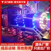 Grande Modelo de Trem a Vapor Retrô Exposição de Ponto Turístico Trem Luminoso Tema de Carro Restaurante Temático Pousada Parque Construção