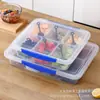 Caja de Almacenamiento para Polvo de Hielo, Cubo para Exhibir Gelatina de Hielo, Juego Completo de Ingredientes, Uso Comercial, con Tapa, Almacenamiento Dedicado para Cocina, Refrigerador