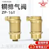 Válvula de Escape de Cobre Zp-16T Saída Lateral Rosca Macho Válvula Unidirecional para Tubulação de Aquecimento Liberação de Ar, Vedação de Alta Eficiência