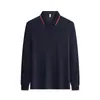 Camisa polo transfronteiriça manga longa roupa de trabalho estampa logo bordado gola camiseta homens e mulheres vestuário de trabalho camisa de publicidade para grupo