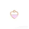 Accesorios Multicolor con Semi-Corte en Forma de Corazón DIY Piezas de Joyería de Aleación Esmaltada Accesorios de Aleación Colgantes para Llaveros