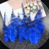 Cerca de 50 Peças de Pontas de Pena Azuis e Brancas para DIY, Decorações Coloridas de Penas de Galinha, Acessórios de Cabelo, Materiais Artesanais para Filtro dos Sonhos, Direto do Fabricante