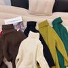 [Em estoque] Roupas de outono e inverno para meninos e meninas suéter de gola alta roupas infantis suéter de inverno espesso bebê estilo coreano blusa de baixo