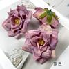 Vintage Rose Flower Roasted Edge Fake Flower DIY Headwear Hairpin Flower Material Acessórios Casamento Flor Parede Grinalda Camélia