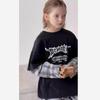 Camisetas Falsas de Dos Piezas para Niños Primavera y Otoño Manga Larga 2025 Nueva Ropa Infantil Estilo Coreano Moderna Fresca Camisa de Base con Manga de Cuadros