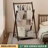 Cabide de chão para quarto, varal de roupas interno doméstico de duas hastes, prateleira de armazenamento simples e multifuncional para pendurar roupas