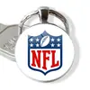 Venda Quente Transfronteiriça NFL Time Pedra Preciosa 32 Logos de Equipe de Futebol Americano NFL Pingente Anel em Relevo Pingente de Chaveiro