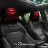 Funda para reposacabezas de coche con patrón de texto, funda para almohada de coche, funda de asiento a prueba de polvo, se puede personalizar con tu propio diseño como funda para reposacabezas y cuello