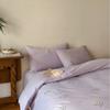 Novo Conjunto de Cama Quatro Peças de Algodão de Fibra Longa Escovado com Laço Bordado Espessado de Algodão Puro para Outono e Inverno
