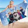 Toalla de Playa Serie Frozen, Toalla Cuadrada Versátil de Doble Cara de Forro Polar de Fibra Ultrafina para Natación y Baño