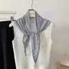 "Estilo de Ouyang Nana" lenço triangular de renda com estampa de bolinhas, lenço de cabeça de tricô com bolinhas para mulheres, novo para primavera e outono