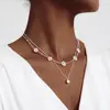 Accesorios nuevos europeos y americanos transfronterizos de Amazon, gargantilla simple multicapa de diseño nicho, collar moderno y elegante para mujer