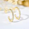 Cao Shiou Pendientes Coreanos Completos Exquisitos para el Trabajo Pendientes de Diseño de Anillo Casual para Mujer Moda Zirconia Accesorios Diarios