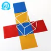 Ayudas de enseñanza magnéticas de cubo y prisma rectangular para quinto y sexto grado para calcular la longitud de la arista y el área de la superficie