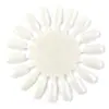 Carta de colores de esmalte de uñas ovalados de 20 colores, transparente, natural, para salones de uñas, tablero de exhibición para práctica de gel de esmalte de uñas, bandeja para modelos de uñas