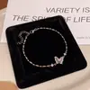 Pulsera Versátil de Mariposa Dulce Estilo Japonés y Coreano para Mujer, Exquisita Pulsera de Circonita Microincrustada, Regalo para Mejores Amigas, Joyería al por Mayor