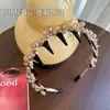 Diadema Exquisita de Estilo Coreano con Ola de Pedrería de Caña Alta para Mujeres con Dientes, Diadema Antideslizante para Lavarse la Cara, Pasador, Diadema