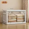 Caja de Almacenamiento de Ropa, Armario de Almacenamiento Doméstico de Gran Capacidad para Ropa y Edredones, Armario Plegable para Juguetes y Snacks, Caja Organizadora