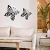 Decoración de Pared de Flores Mariposa Transfronteriza Decoración de Flores Metálicas Silueta de Animal Artesanía Sala de Estar Dormitorio Estudio Colgante para Exteriores