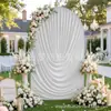Nueva cubierta de arco elástica antiarrugas de spandex transfronteriza para decoración de fondo de escenario de celebración de fiesta de bodas