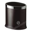 Cubo de Basura Ovalado de Doble Capa de 10L Pintura Imitación Madera Negro Hogar Hotel Baño Cubo de Habitación Gpx-45B