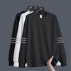Sudadera de Otoño e Invierno para Hombre Holgada Gruesa Pulóver Cuello Redondo Camisa Base Camiseta de Manga Larga Talla Grande Moderna Versátil