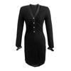 Primavera 2026 Nuevo Estilo Discoteca Ropa para Mujer Europea y Americana Sexy Cuello en V Huecos Vestido Ajustado que Resalta la Cadera 5515