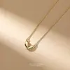 Colar Acessórios Grão de Acácia Cobre Branco Amor Meninas Luxo Leve Nicho Corrente de Clavícula Gota d'Água como Presente de Dia dos Namorados Chinês para Namorada
